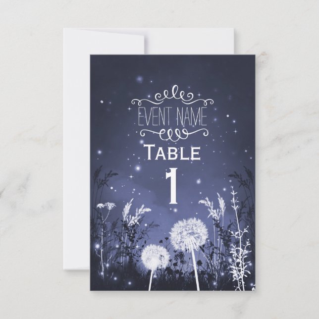 Verzauberte RSVP-Karte mit zwei Sky Stars und Foli RSVP Karte (Vorderseite)