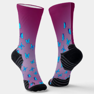 Verzauberte Schmetterlinge Athletische Crew Sock Socken