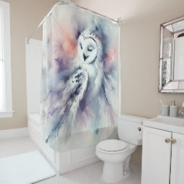 Verzauberte Schneeauge in Wasserfarbe Duschvorhang