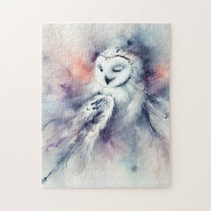 Verzauberte Schneeauge in Wasserfarbe Puzzle