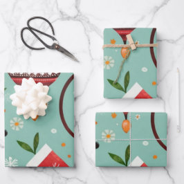 Verzauberte Schneeflocken und Rentier: Ein Urlaubs Geschenkpapier Set