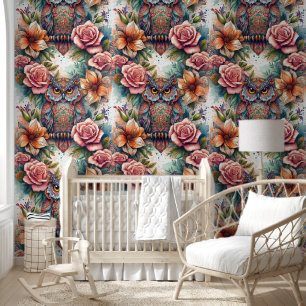 Verzauberte Schüssel und blumige Harmonie Tapete