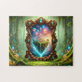 Verzauberte Spiegel Mystischer Wald Portal Puzzle