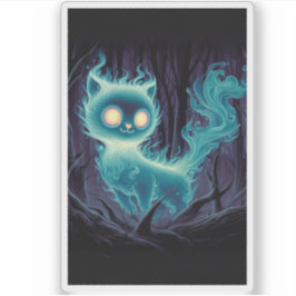 Verzauberte Spuk Katze Aufkleber