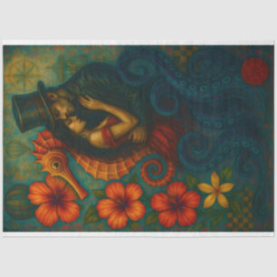 Verzauberte Umarmung – Fantasy Steampunk Decoupage Seidenpapier
