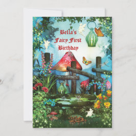 Verzauberte Waldfeenhafter WaldParty Einladung