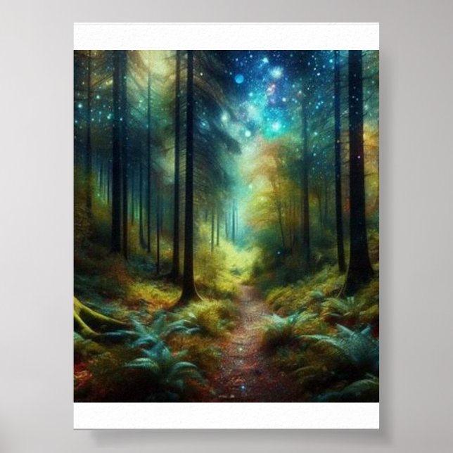 "Verzauberte Waldflüster" Poster (Vorne)