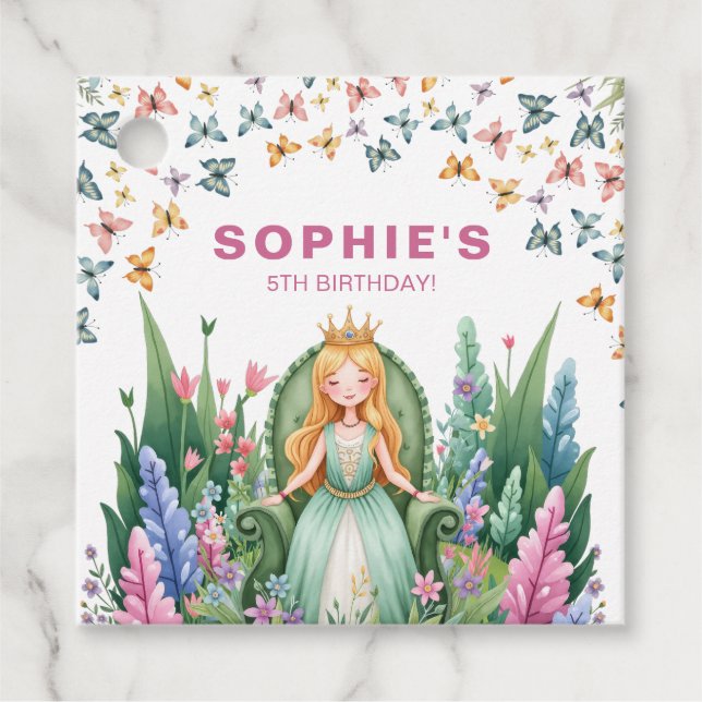 Verzauberte Waldprinzessin Birthday Geschenkanhänger (Vorderseite)