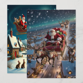 Verzauberte Weihnachts-Winterdorf-Hintergrundbild  Feiertagskarte