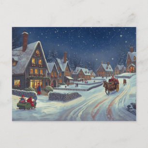 Verzauberte Weihnachtskarten Feiertagspostkarte