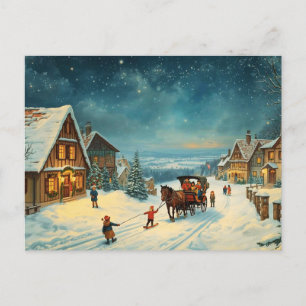 Verzauberte Weihnachtskarten Feiertagspostkarte