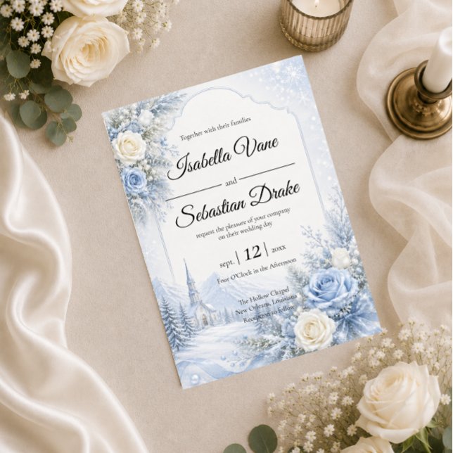 Verzauberte Winterhochzeit Einladung (Von Creator hochgeladen)