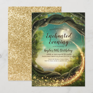 Verzauberter Abend, Glitzer-Einladungen Einladung