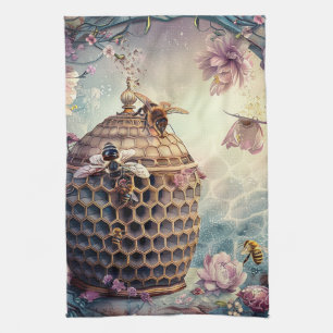 Verzauberter Bienen-Garten-Fantasy (10) Geschirrtuch