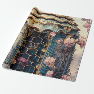 Verzauberter Bienen-Garten-Fantasy (3) Geschenkpapier