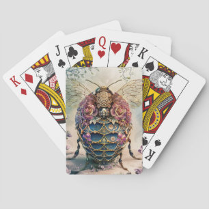 Verzauberter Bienen-Garten Fantasy (4) Spielkarten