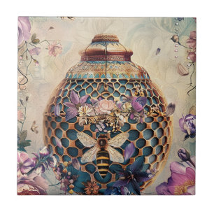 Verzauberter Bienen-Garten Fantasy (6) Fliese