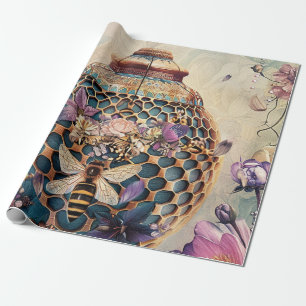 Verzauberter Bienen-Garten-Fantasy (6) Geschenkpapier