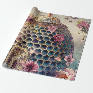 Verzauberter Bienen-Garten-Fantasy (7) Geschenkpapier