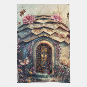 Verzauberter Bienen-Garten-Fantasy (8) Geschirrtuch