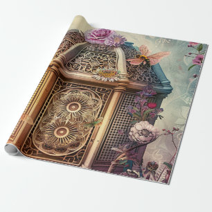 Verzauberter Bienen-Garten Fantasy (9) Geschenkpapier