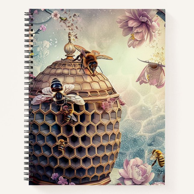 Verzauberter Bienengarten Fantasy (10) Notizbuch (Vorderseite)