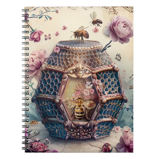 Verzauberter Bienengarten Fantasy (11) Notizblock (Vorderseite)