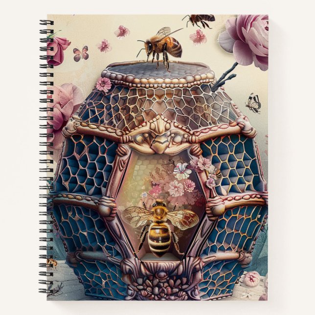 Verzauberter Bienengarten Fantasy (11) Notizbuch (Vorderseite)