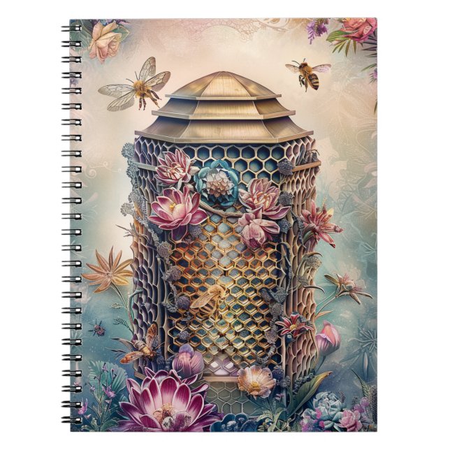 Verzauberter Bienengarten Fantasy (1) Notizblock (Vorderseite)