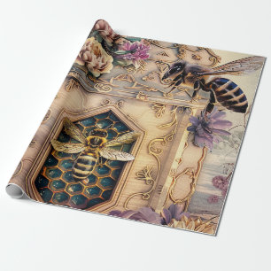Verzauberter Bienengarten Fantasy (5) Geschenkpapier