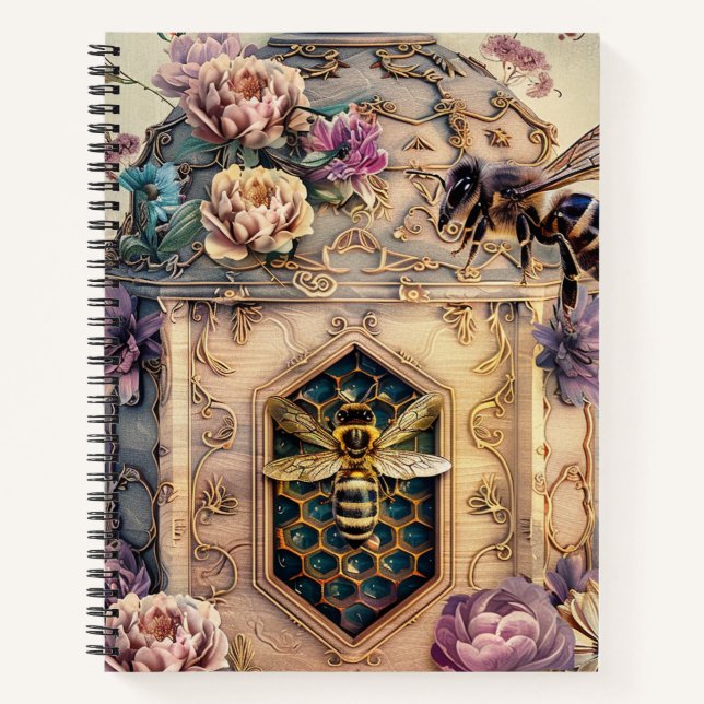 Verzauberter Bienengarten Fantasy (5) Notizbuch (Vorderseite)