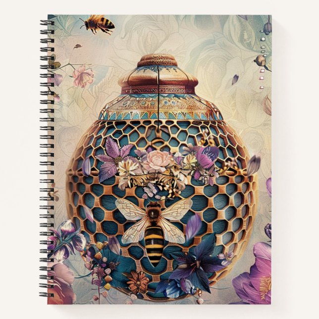 Verzauberter Bienengarten Fantasy (6) Notizbuch (Vorderseite)