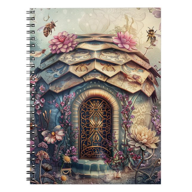 Verzauberter Bienengarten Fantasy (8) Notizblock (Vorderseite)