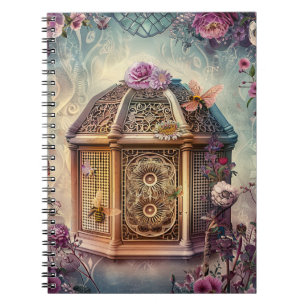 Verzauberter Bienengarten Fantasy (9) Notizblock