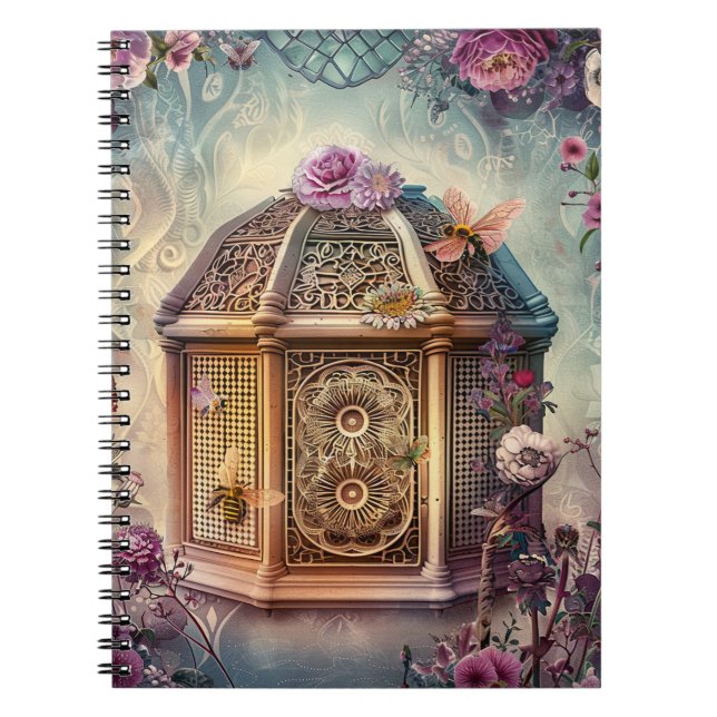 Verzauberter Bienengarten Fantasy (9) Notizblock (Vorderseite)