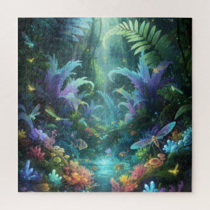 Verzauberter biolumineszenter Wald Magischer Dschu Puzzle