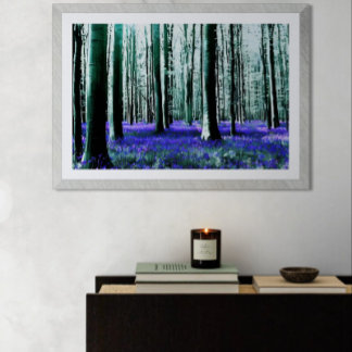 Verzauberter Blauglockenwald Poster