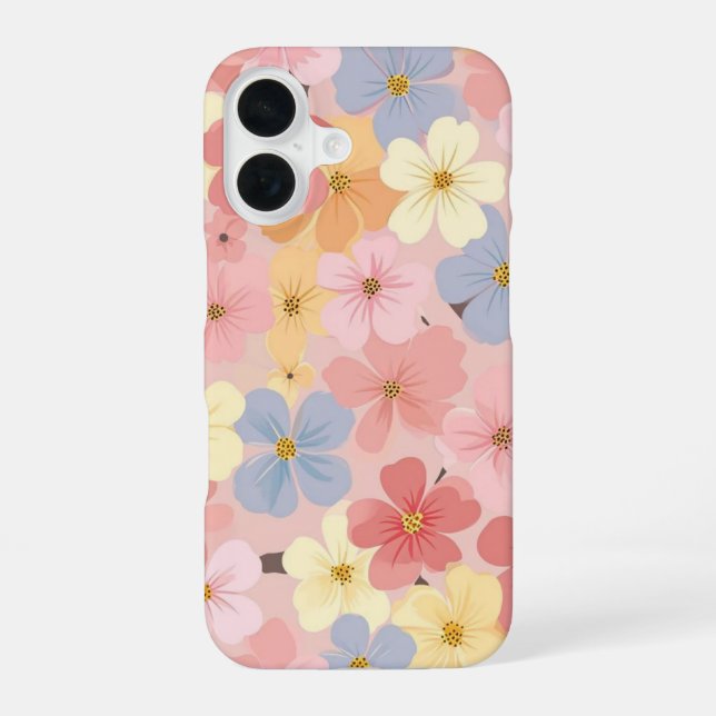 Verzauberter Blumenetui iPhone 16 Hülle (Rückseite)