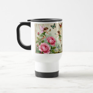 Verzauberter Blumenzauberfeengarten Reisebecher