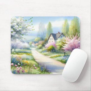 Verzauberter Blütenlandweg Mousepad