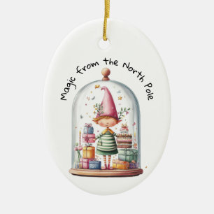 Verzauberter Elf Weihnachtszauber Nordpol Keramik Ornament