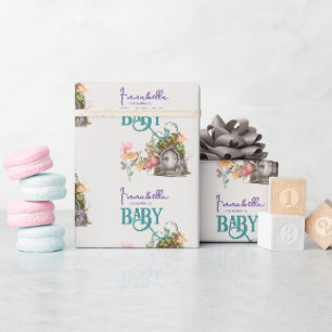 Verzauberter Feen-Garten-Tür-Baby-Party Geschenkpapier