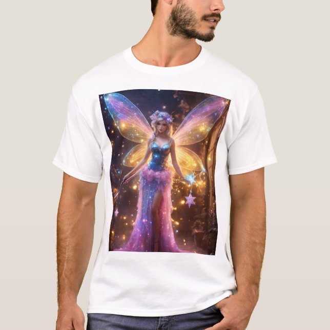 Verzauberter Flug: Fairy auf einem Schmetterling-T T-Shirt (Vorderseite)