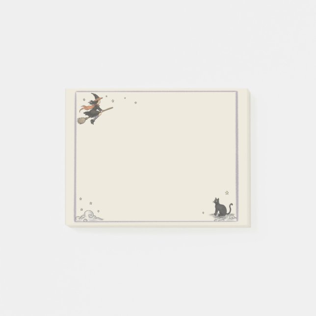 Verzauberter Flug Unliniert 4" x 3"  Post-it Klebezettel (Vorderseite)