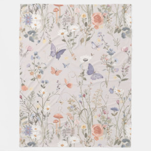 Verzauberter Garten Wildblumen Schmetterling Whims Fleecedecke