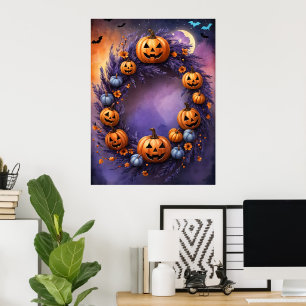Verzauberter Halloween-Kranz Poster