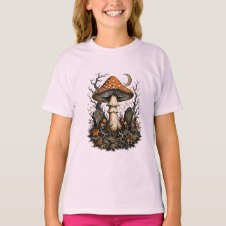 Verzauberter Halloween-Pilz Vintage-Gotik-Wald T-Shirt