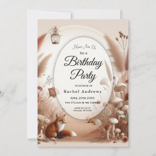 Verzauberter Herbstwaldbestand Einladung