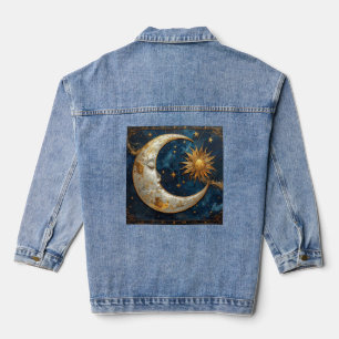 Verzauberter Himmel Whimsical Celestial Denim Jack Jeansjacke
