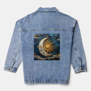 Verzauberter Himmel Whimsical Celestial Denim Jack Jeansjacke